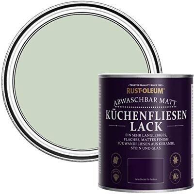 Rust-Oleum abwaschbare Küchenfliesenlack in hellgrün mit Matt Finish Lorbeer Grün 750ML Rust-Oleum abwaschbare Küchenfliesenlack in hellgrün mit Matt Finish Lorbeer Grün 750ML