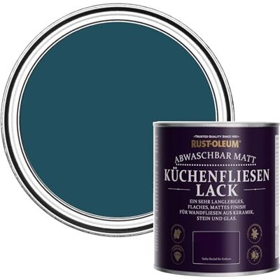 Rust-Oleum abwaschbare Küchenfliesenlack in dunkelblau mit Matt Finish Uniformblau 750ML Rust-Oleum abwaschbare Küchenfliesenlack in dunkelblau mit Matt Finish Uniformblau 750ML