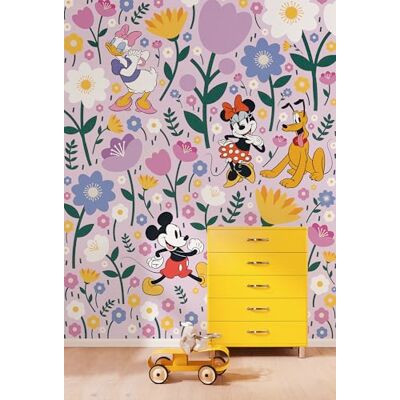 KOMAR Disney Mickey Mouse und Minnie Mouse Botanischer Frühling - Tapete KOMAR Disney Mickey Mouse und Minnie Mouse Botanischer Frühling - Tapete