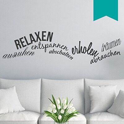 WANDKINGS Wandtattoo RELAXEN, entspannen, abschalten, abtauchen, ausruhen, erholen, träumen 60 x 16 cm türkis erhältlich in 33 Farben WANDKINGS Wandtattoo RELAXEN, entspannen, abschalten, abtauchen, ausruhen, erholen, träumen 60 x 16 cm türkis erhältlich in 33 Farben