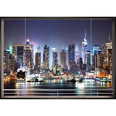 ART Fototapete Fenster New York 352 x 250 cm Vlies Tapeten XXL Moderne Wandtapete Wohnzimmer Schlafzimmer Bunt 9026011b ART Fototapete Fenster New York 352 x 250 cm Vlies Tapeten XXL Moderne Wandtapete Wohnzimmer Schlafzimmer Bunt 9026011b