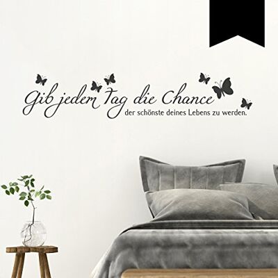 WANDKINGS Wandtattoo Gib jedem Tag die Chance der schönste deines Lebens zu Werden. (Mark Twain) 60 x 12 cm schwarz erhältlich in 33 Farben WANDKINGS Wandtattoo Gib jedem Tag die Chance der schönste deines Lebens zu Werden. (Mark Twain) 60 x 12 cm schwarz erhältlich in 33 Farben