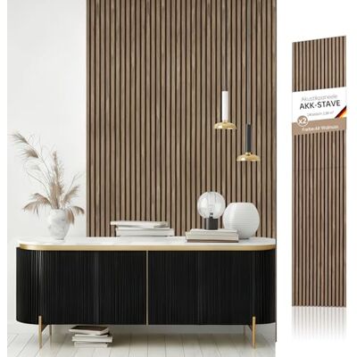 JSSZWYP AKK-STAVE Akustikpaneele Holz 240x60 cm (2er-Set 2,88 m²) Akustik Paneele & Holzpaneele Wand Holzfurnier 3D Paneele Wand als Wandverkleidung Innen für Wohnzimmer(Walnuss) JSSZWYP AKK-STAVE Akustikpaneele Holz 240x60 cm (2er-Set 2,88 m²) Akustik Paneele & Holzpaneele Wand Holzfurnier 3D Paneele Wand als Wandverkleidung Innen für Wohnzimmer(Walnuss)