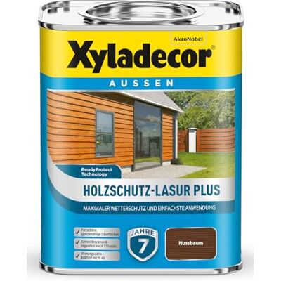 Xyladecor Holzschutz-Lasur Plus, Maximaler Wetterschutz und einfachste Anwendung, Nussbaum, 750 ml Xyladecor Holzschutz-Lasur Plus, Maximaler Wetterschutz und einfachste Anwendung, Nussbaum, 750 ml