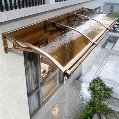 Moubhjd Türvordach Haustürdach 60x220cm für alle Wände Pultvordach Balkon Türüberdachung Polycarbonat Aluminium Schutzdach Terrasse Moubhjd Türvordach Haustürdach 60x220cm für alle Wände Pultvordach Balkon Türüberdachung Polycarbonat Aluminium Schutzdach Terrasse