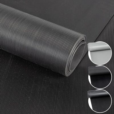 ANRO Gummimatte Meterware Gummiläufer 3mm Feinriefenmatte Rillenmatte Bodenbelag Werkstattboden als Antirutschmatte, Werkbank Auflage u. Bodenmatte 260 x 100cm Feinriefen ANRO Gummimatte Meterware Gummiläufer 3mm Feinriefenmatte Rillenmatte Bodenbelag Werkstattboden als Antirutschmatte, Werkbank Auflage u. Bodenmatte 260 x 100cm Feinriefen