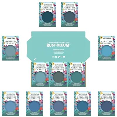 Rust-Oleum Holzfarbe Für Aussen Testerbox Tiefe Blautöne Matt Rust-Oleum Holzfarbe Für Aussen Testerbox Tiefe Blautöne Matt