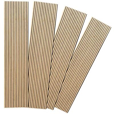 vivodo Akustikpaneele Farbe: Eiche Wandpaneele in verschiedenen Formaten Deko Wohnzimmer Wanddeko in Holz Akustik Paneele Wand Lamellenwand (240 x 60 cm 4 Stk.) vivodo Akustikpaneele Farbe: Eiche Wandpaneele in verschiedenen Formaten Deko Wohnzimmer Wanddeko in Holz Akustik Paneele Wand Lamellenwand (240 x 60 cm 4 Stk.)