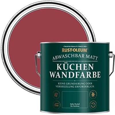 Rust-Oleum abwaschbare matte, geruchsarme rot Küchenwandfarbe Soho 2,5 Litres Rust-Oleum abwaschbare matte, geruchsarme rot Küchenwandfarbe Soho 2,5 Litres