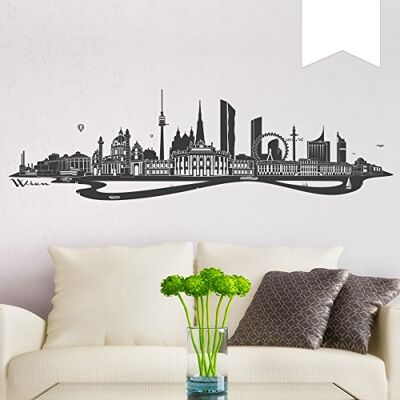 WANDKINGS Wandtattoo Skyline Wien 100 x 28 cm weiß erhältlich in 33 Farben WANDKINGS Wandtattoo Skyline Wien 100 x 28 cm weiß erhältlich in 33 Farben