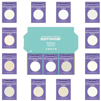 Rust-Oleum Küchenfliesen Testerbox Elegante Weißtöne Hochglanz Rust-Oleum Küchenfliesen Testerbox Elegante Weißtöne Hochglanz