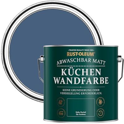 Rust-Oleum abwaschbare matte, geruchsarme blau Küchenwandfarbe Tinte Blau 2,5 Litres Rust-Oleum abwaschbare matte, geruchsarme blau Küchenwandfarbe Tinte Blau 2,5 Litres