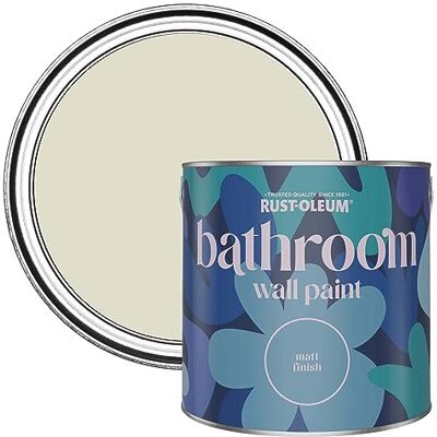 Rust-Oleum beige feuchtigkeitsresistente Badezimmerwandfarbe Matt Finish Hafermilch 2,5 litres Rust-Oleum beige feuchtigkeitsresistente Badezimmerwandfarbe Matt Finish Hafermilch 2,5 litres
