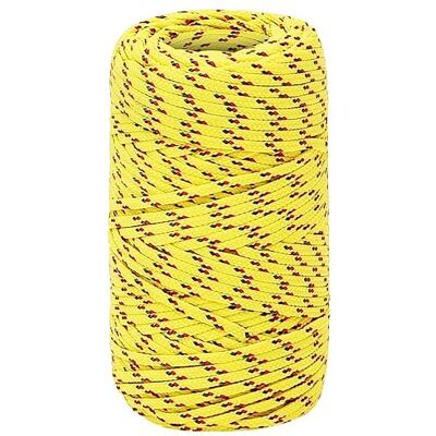 vidaXL Bootsseil Ankerleine Festmacher Tauwerk PP Leine Seil Tau Polypropylenseil Geflochten Flechtleine Gelb 2mm 250m Polypropylen vidaXL Bootsseil Ankerleine Festmacher Tauwerk PP Leine Seil Tau Polypropylenseil Geflochten Flechtleine Gelb 2mm 250m Polypropylen