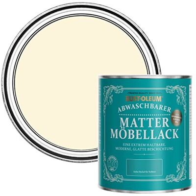 Rust-Oleum beige Möbelfarbe mit Matt-Finish, geruchsarm und wasserbasiert für Innenholz Gebrochenes Weiß 750ML Rust-Oleum beige Möbelfarbe mit Matt-Finish, geruchsarm und wasserbasiert für Innenholz Gebrochenes Weiß 750ML