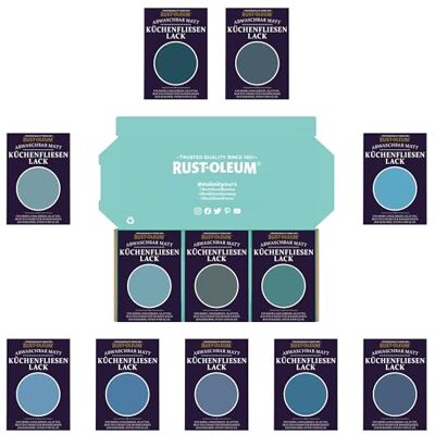 Rust-Oleum Küchenfliesen Testerbox Tiefe Blautöne Matt Rust-Oleum Küchenfliesen Testerbox Tiefe Blautöne Matt