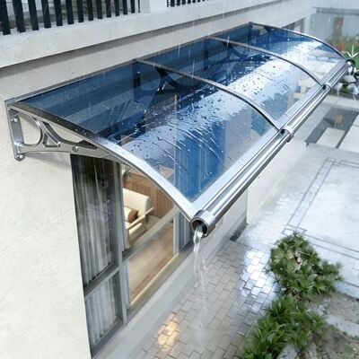 Moubhjd Fenstervordach für Türen 80x140cm für alle Wände PC transparent Alu-Rahmen Transparente Polycarbonat-Platte; stabiler Aluminiumrahmen Regenschutz für Eingang,Balkon & Fenster Moubhjd Fenstervordach für Türen 80x140cm für alle Wände PC transparent Alu-Rahmen Transparente Polycarbonat-Platte; stabiler Aluminiumrahmen Regenschutz für Eingang,Balkon & Fenster