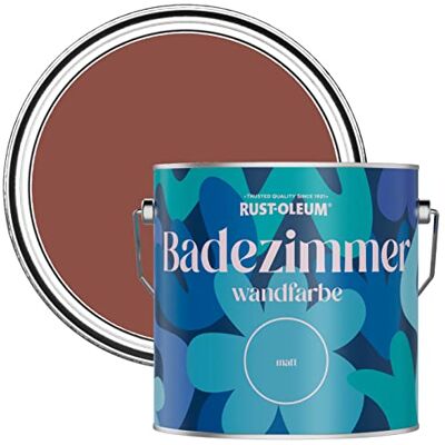 Rust-Oleum rot feuchtigkeitsresistente Badezimmerwandfarbe Matt Finish Ziegelrot 2,5 litres Rust-Oleum rot feuchtigkeitsresistente Badezimmerwandfarbe Matt Finish Ziegelrot 2,5 litres