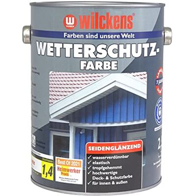 WILCKENS FARBEN - Wetterschutzfarbe seidenglänzend - grün - 2,5 l - Paint WILCKENS FARBEN - Wetterschutzfarbe seidenglänzend - grün - 2,5 l - Paint