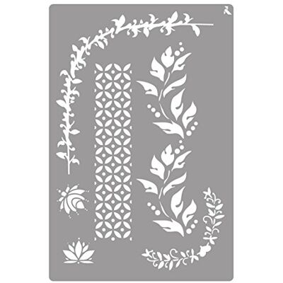 Dekoratives Schablone - Wiederverwendbares Blumenmuster für Möbel & Wände Dekoratives Schablone - Wiederverwendbares Blumenmuster für Möbel & Wände