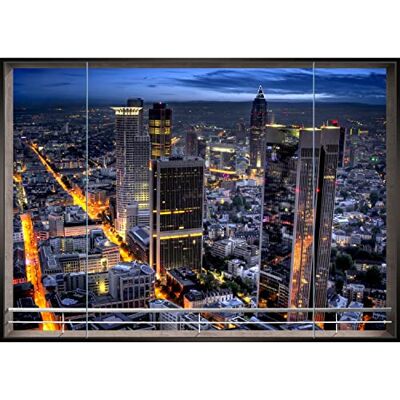 ART Fototapete Fenster New York 352 x 250 cm Vlies Tapeten XXL Moderne Wandtapete Wohnzimmer Schlafzimmer Blau Orange 9026011c ART Fototapete Fenster New York 352 x 250 cm Vlies Tapeten XXL Moderne Wandtapete Wohnzimmer Schlafzimmer Blau Orange 9026011c