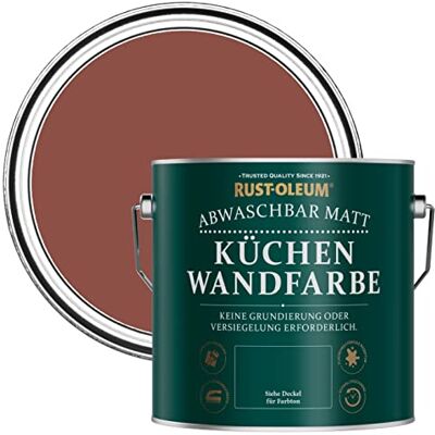 Rust-Oleum abwaschbare matte, geruchsarme rot Küchenwandfarbe Ziegelrot 2,5 Litres Rust-Oleum abwaschbare matte, geruchsarme rot Küchenwandfarbe Ziegelrot 2,5 Litres