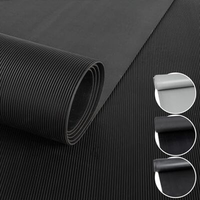 ANRO Gummimatte Meterware Gummiläufer 3mm Feinriefenmatte Rillenmatte Bodenbelag Werkstattboden als Antirutschmatte, Werkbank Auflage u. Bodenmatte 400 x 100cm Feinriefen TPE Schwarz ANRO Gummimatte Meterware Gummiläufer 3mm Feinriefenmatte Rillenmatte Bodenbelag Werkstattboden als Antirutschmatte, Werkbank Auflage u. Bodenmatte 400 x 100cm Feinriefen TPE Schwarz