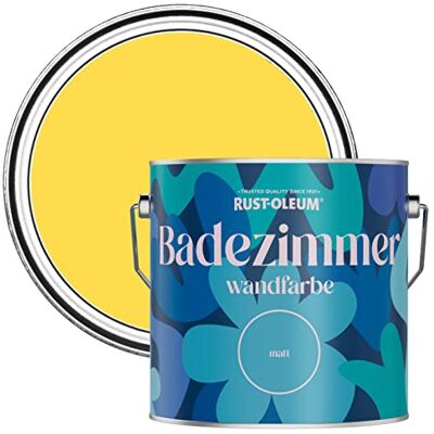 Rust-Oleum gelb feuchtigkeitsresistente Badezimmerwandfarbe Matt Finish Zitronensorbet 2,5 litres Rust-Oleum gelb feuchtigkeitsresistente Badezimmerwandfarbe Matt Finish Zitronensorbet 2,5 litres