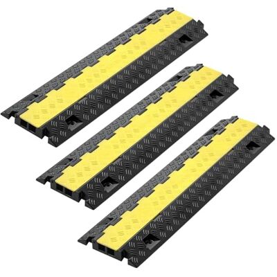 VEVOR 940 mm Kabelbrücke, 9979 kg/Achstragkraft, 2-Kanal(31x28 mm) Überfahrschutz aus TPU, Stolperschutz, Bodenabdeckungen, für Bereiche mit hoher Schwelle, Zuhause, Büro, Lager, 3er-Pack VEVOR 940 mm Kabelbrücke, 9979 kg/Achstragkraft, 2-Kanal(31x28 mm) Überfahrschutz aus TPU, Stolperschutz, Bodenabdeckungen, für Bereiche mit hoher Schwelle, Zuhause, Büro, Lager, 3er-Pack