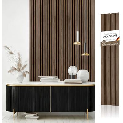 JSSZWYP AKK-STAVE Akustikpaneele Holz 240x60 cm (2er-Set 2,88 m²) Akustik Paneele & Holzpaneele Wand Holzfurnier 3D Paneele Wand als Wandverkleidung Innen für Wohnzimmer(Schwarznuss) JSSZWYP AKK-STAVE Akustikpaneele Holz 240x60 cm (2er-Set 2,88 m²) Akustik Paneele & Holzpaneele Wand Holzfurnier 3D Paneele Wand als Wandverkleidung Innen für Wohnzimmer(Schwarznuss)