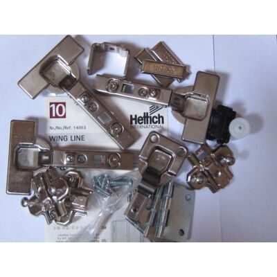Hettich Wingline 10, Montagesatz für eine zweiflügelige Tür, Falttürpaket, Artikelnr. 14003 Hettich Wingline 10, Montagesatz für eine zweiflügelige Tür, Falttürpaket, Artikelnr. 14003