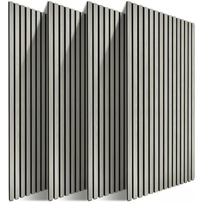Relaxdays Akustikpaneele, 4er Set, 120 x 60 cm, Schalldämmung & Wandverkleidung, Eiche Furnier, Wandpaneele, hellgrau Relaxdays Akustikpaneele, 4er Set, 120 x 60 cm, Schalldämmung & Wandverkleidung, Eiche Furnier, Wandpaneele, hellgrau