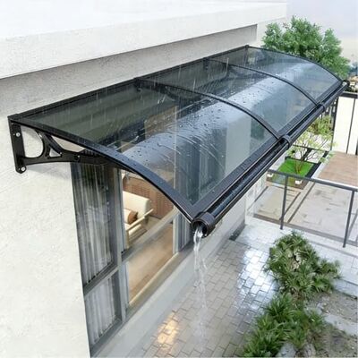 Moubhjd Vordach für Haustür Fenster Markise 80x180cm für alle Wände aus Aluminium & Polycarbonat Transparent, Wetterfest, Wandmontage, Haustür, Fenster Moubhjd Vordach für Haustür Fenster Markise 80x180cm für alle Wände aus Aluminium & Polycarbonat Transparent, Wetterfest, Wandmontage, Haustür, Fenster