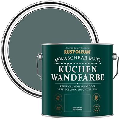Rust-Oleum abwaschbare matte, geruchsarme dunkelgrün Küchenwandfarbe Tiefsee 2,5 Litres Rust-Oleum abwaschbare matte, geruchsarme dunkelgrün Küchenwandfarbe Tiefsee 2,5 Litres