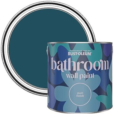 Rust-Oleum blau feuchtigkeitsresistente Badezimmerwandfarbe Matt Finish Uniformblau 2,5 litres Rust-Oleum blau feuchtigkeitsresistente Badezimmerwandfarbe Matt Finish Uniformblau 2,5 litres
