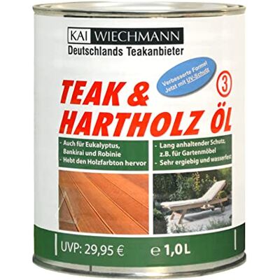 Kai Wiechmann Teaköl Yachtöl und Hartholzöl für außen mit UV-Schutz 1 Liter Kai Wiechmann Teaköl Yachtöl und Hartholzöl für außen mit UV-Schutz 1 Liter