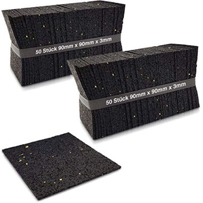 My Plast 100 Stück 3 mm 90 x 90 mm Terrassenpad, Terrassenpads, Gummigranulat, Terrassenbau (6er Pack (600 Stück)) My Plast 100 Stück 3 mm 90 x 90 mm Terrassenpad, Terrassenpads, Gummigranulat, Terrassenbau (6er Pack (600 Stück))