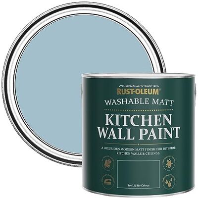 Rust-Oleum abwaschbare matte, geruchsarme blau Küchenwandfarbe Porzelanblau 2,5 Litres Rust-Oleum abwaschbare matte, geruchsarme blau Küchenwandfarbe Porzelanblau 2,5 Litres