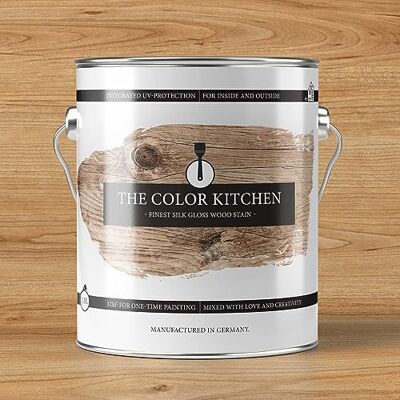 A.S. Création THE COLOR KITCHEN wetterfeste Premium Holzlasur für Innen und Außen, Farbton Kiefer, seidenglänzend für optimalen Holzschutz, 2,5 L für 35 m² Anstrich A.S. Création THE COLOR KITCHEN wetterfeste Premium Holzlasur für Innen und Außen, Farbton Kiefer, seidenglänzend für optimalen Holzschutz, 2,5 L für 35 m² Anstrich