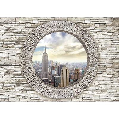 ART Fototapete Fenster New York 352 x 250 cm Vlies Tapeten XXL Moderne Wandtapete Wohnzimmer Schlafzimmer Weiss 9109011c ART Fototapete Fenster New York 352 x 250 cm Vlies Tapeten XXL Moderne Wandtapete Wohnzimmer Schlafzimmer Weiss 9109011c
