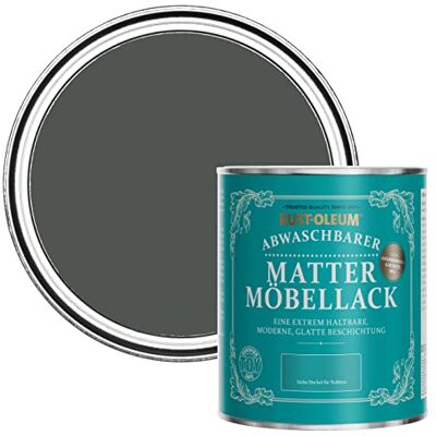 Rust-Oleum dunkelgrau Möbelfarbe mit Matt-Finish, geruchsarm und wasserbasiert für Innenholz Graphit 750ML Rust-Oleum dunkelgrau Möbelfarbe mit Matt-Finish, geruchsarm und wasserbasiert für Innenholz Graphit 750ML