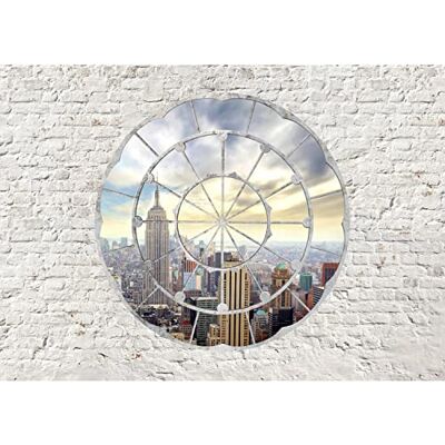 ART Fototapete Fenster New York Modern Vlies Wohnzimmer Schlafzimmer Made in Germany 308 x 220 cm Weiss Beige 9055010a ART Fototapete Fenster New York Modern Vlies Wohnzimmer Schlafzimmer Made in Germany 308 x 220 cm Weiss Beige 9055010a