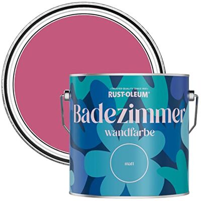 Rust-Oleum rosa feuchtigkeitsresistente Badezimmerwandfarbe Matt Finish Himbeere 2,5 litres Rust-Oleum rosa feuchtigkeitsresistente Badezimmerwandfarbe Matt Finish Himbeere 2,5 litres
