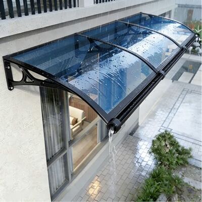 Moubhjd Türvordach Haustürdach 120x340cm für alle Wände Pultvordach Balkon Türüberdachung Polycarbonat Aluminium Schutzdach Terrasse Moubhjd Türvordach Haustürdach 120x340cm für alle Wände Pultvordach Balkon Türüberdachung Polycarbonat Aluminium Schutzdach Terrasse