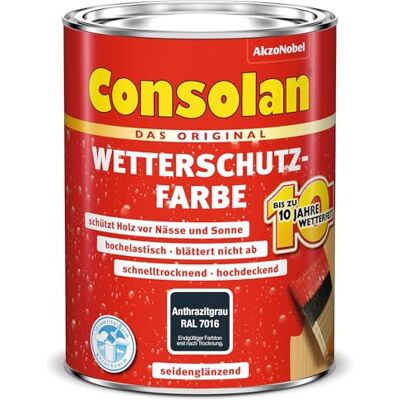 AkzoNobel - Consolan Wetterschutzfarbe - Anthrazitgrau AkzoNobel - Consolan Wetterschutzfarbe - Anthrazitgrau