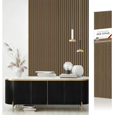 JSSZWYP AKK-STAVE Akustikpaneele Holz 240x60 cm (2er-Set 2,88 m²) Akustik Paneele & Holzpaneele Wand Holzfurnier 3D Paneele Wand als Wandverkleidung Innen für Wohnzimmer(Dunkel Walnuss) JSSZWYP AKK-STAVE Akustikpaneele Holz 240x60 cm (2er-Set 2,88 m²) Akustik Paneele & Holzpaneele Wand Holzfurnier 3D Paneele Wand als Wandverkleidung Innen für Wohnzimmer(Dunkel Walnuss)