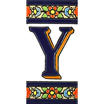 ART Schilder mit Zahlen und Nummern auf vielfarbiger Keramikkachel. Handgemalte Kordeltechnik fuer Schilder mit Namen, Adressen und Wegweisern. Persoenlich gestaltbarer Text. Design FLORES MEDIANO 10,9cm x 5,4 cm (BUCHSTABEN "Y"). ART Schilder mit Zahlen und Nummern auf vielfarbiger Keramikkachel. Handgemalte Kordeltechnik fuer Schilder mit Namen, Adressen und Wegweisern. Persoenlich gestaltbarer Text. Design FLORES MEDIANO 10,9cm x 5,4 cm (BUCHSTABEN "Y").