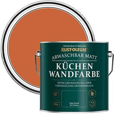 Rust-Oleum abwaschbare matte, geruchsarme orange Küchenwandfarbe Chai Tee 2,5 Litres Rust-Oleum abwaschbare matte, geruchsarme orange Küchenwandfarbe Chai Tee 2,5 Litres