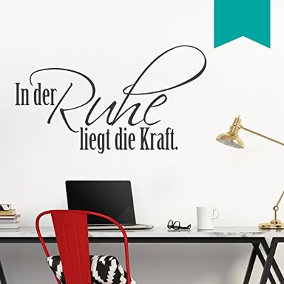 WANDKINGS Wandtattoo In der Ruhe liegt die Kraft. 50 x 28 cm türkis erhältlich in 33 Farben WANDKINGS Wandtattoo In der Ruhe liegt die Kraft. 50 x 28 cm türkis erhältlich in 33 Farben