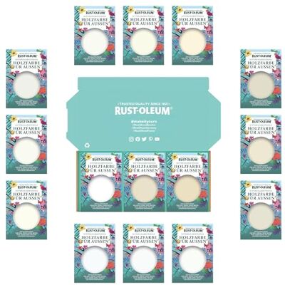 Rust-Oleum Holzfarbe Für Aussen Testerbox Elegante Weißtöne Matt Rust-Oleum Holzfarbe Für Aussen Testerbox Elegante Weißtöne Matt
